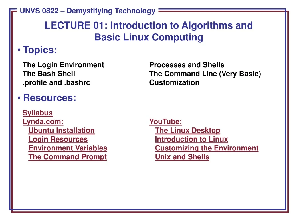 lecture 01 introduction to algorithms and basic