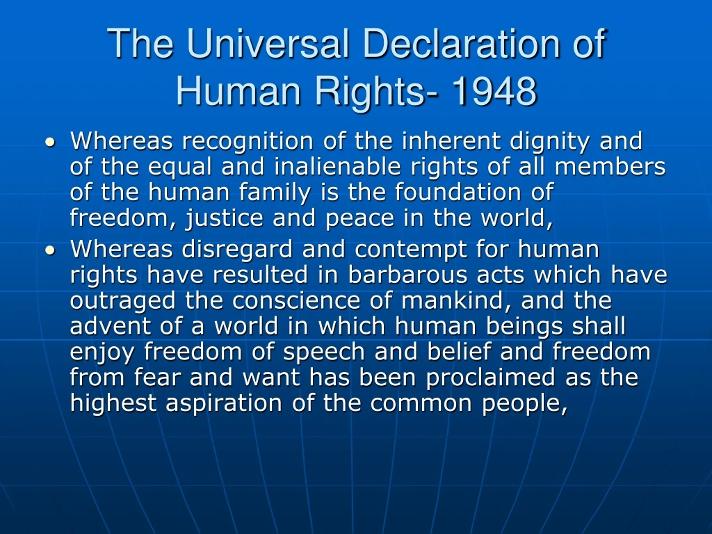 the universal declaration of human rights 1948