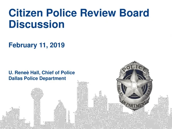 Citizen Police Review Board Discussion