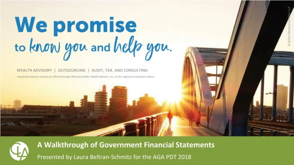 A Walkthrough of Government Financial Statements