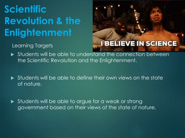 Scientific Revolution &amp; the Enlightenment