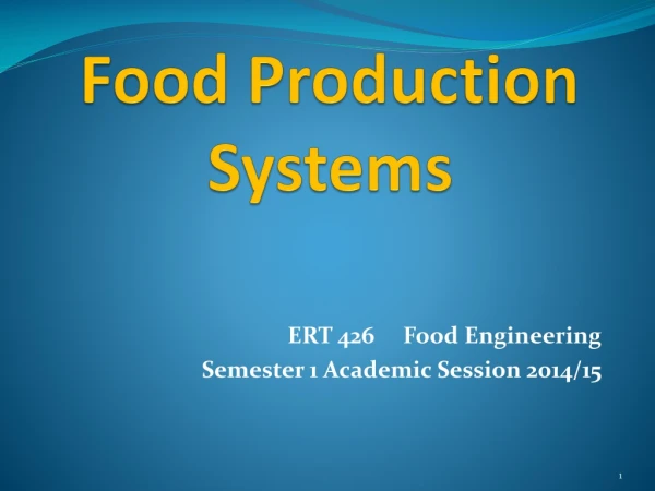 Food Production Systems