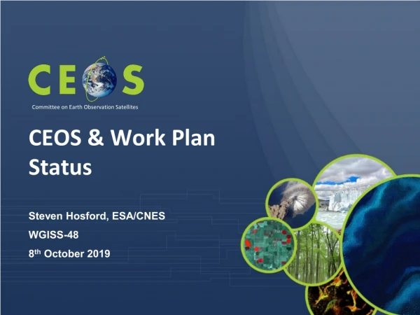 CEOS &amp; Work Plan Status