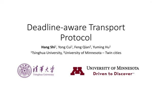 Deadline-aware Transport Protocol