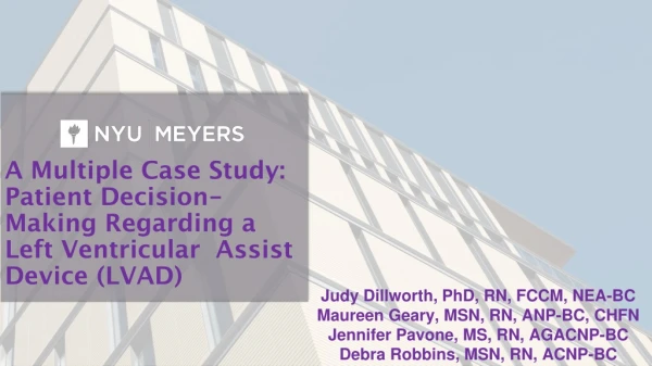 A Multiple Case Study: Patient Decision-Making Regarding a Left Ventricular Assist Device (LVAD)