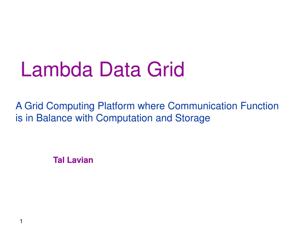 lambda data grid