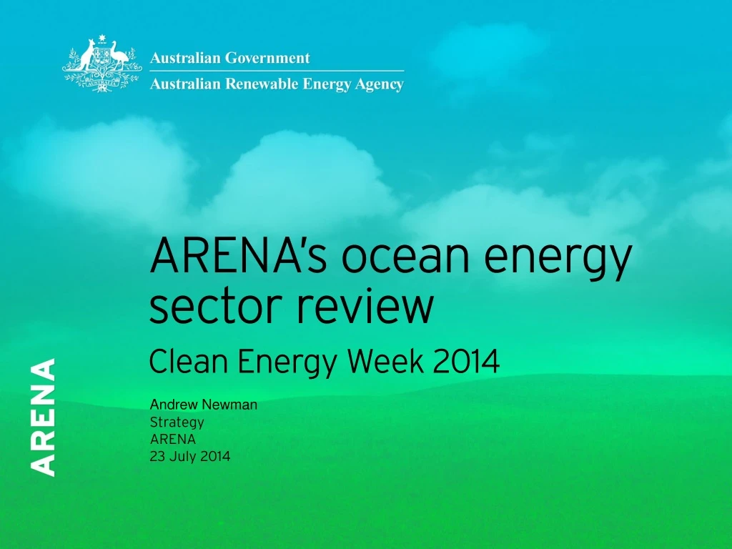 arena s ocean energy sector review clean energy week 2014