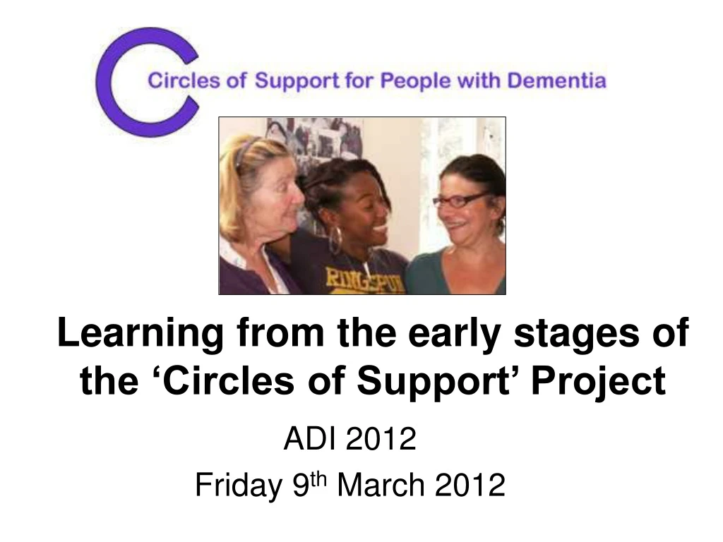 learning from the early stages of the circles of support project