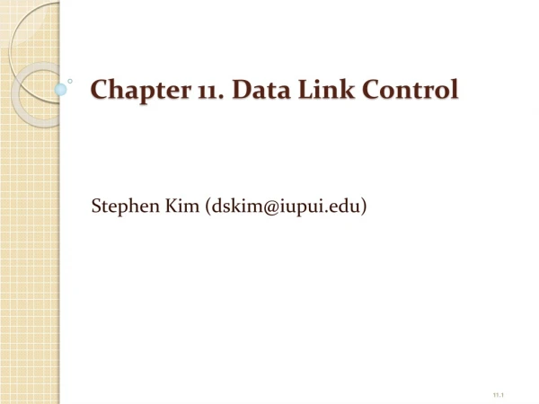 Chapter 11. Data Link Control