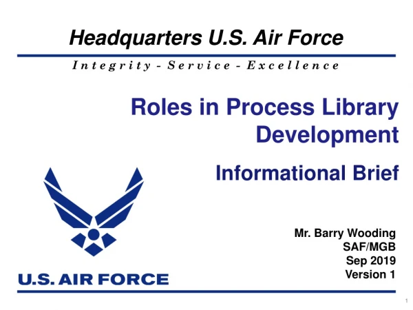 Roles in Process Library Development Informational Brief