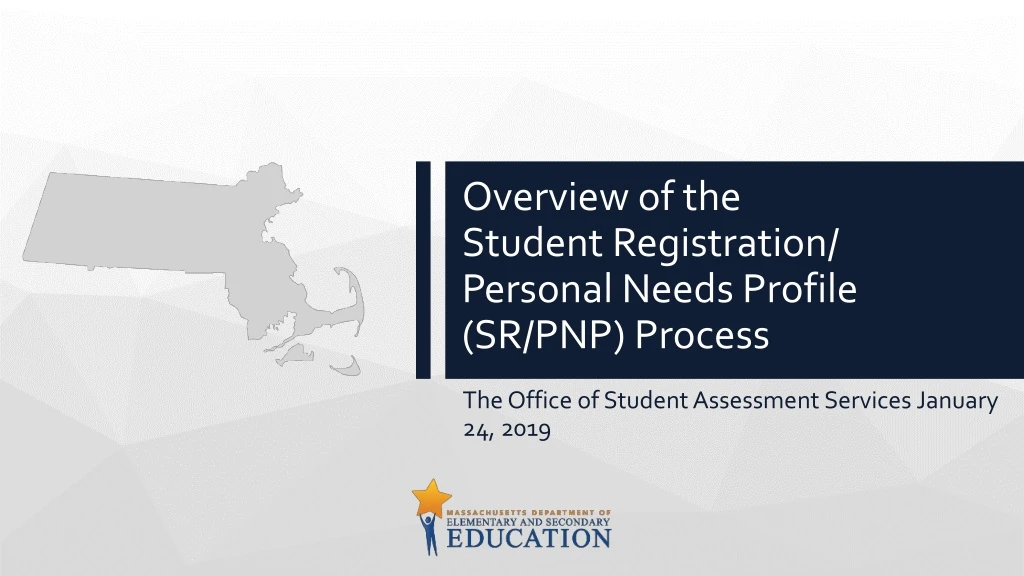 overview of the student registration personal needs profile sr pnp process