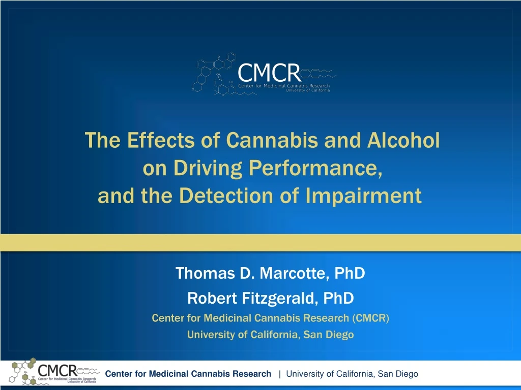 the effects of cannabis and alcohol on driving performance and the detection of impairment