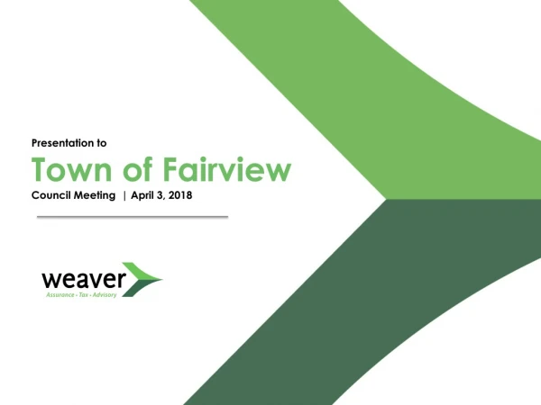 Presentation to Town of Fairview Council Meeting | April 3, 2018