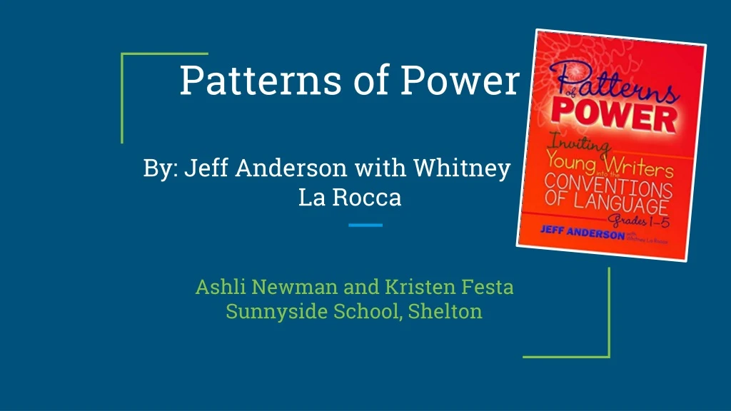 patterns of power by jeff anderson with whitney la rocca