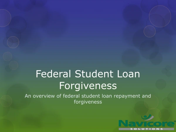 Federal Student Loan Forgiveness