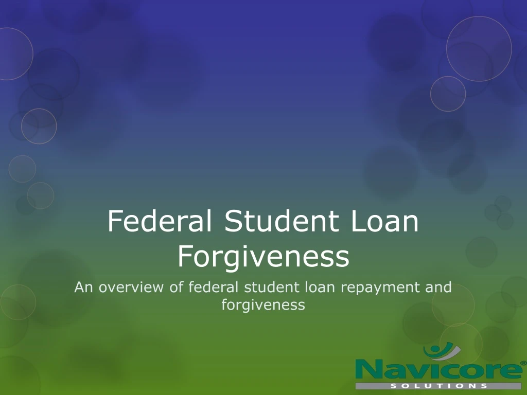 federal student loan forgiveness