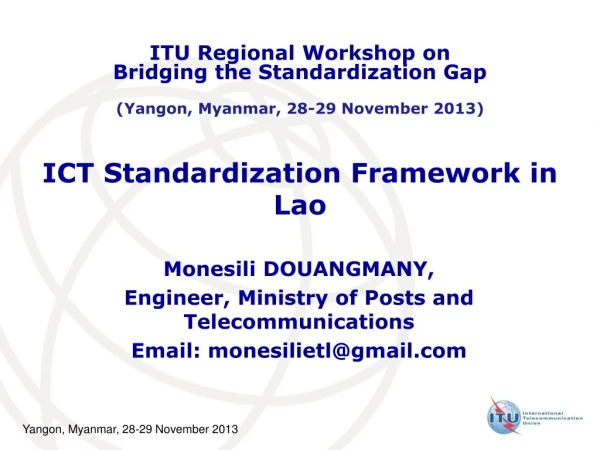 ICT Standardization Framework in Lao