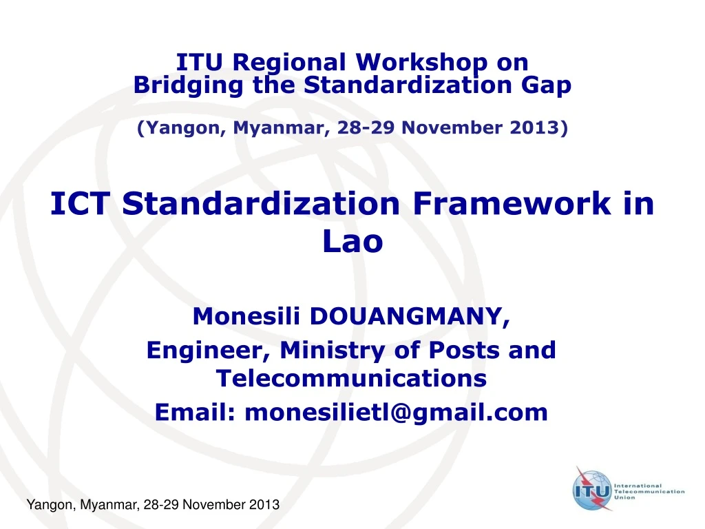 ict standardization framework in lao