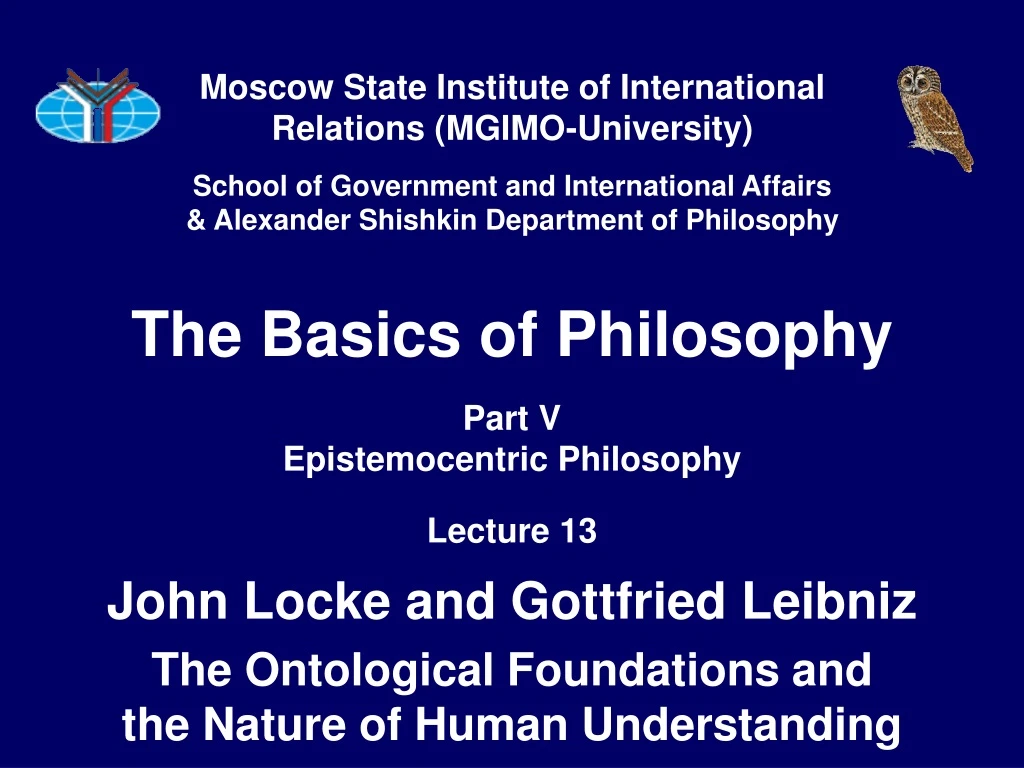the basics of philosophy