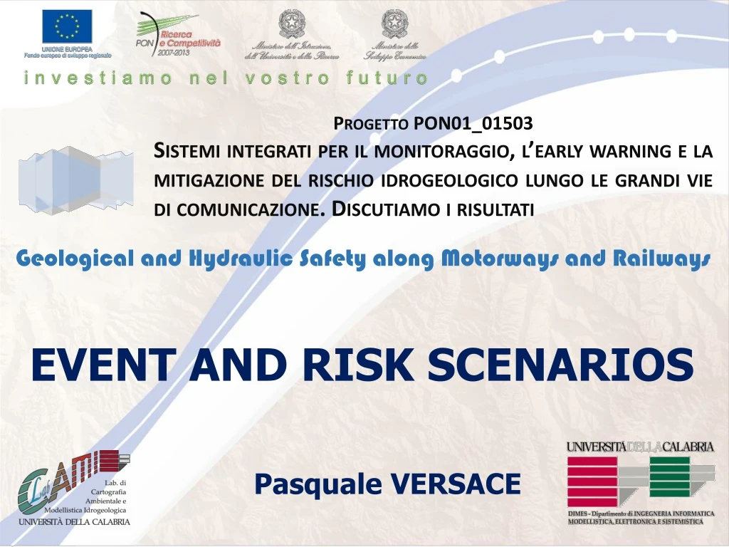 progetto pon01 01503 sistemi integrati