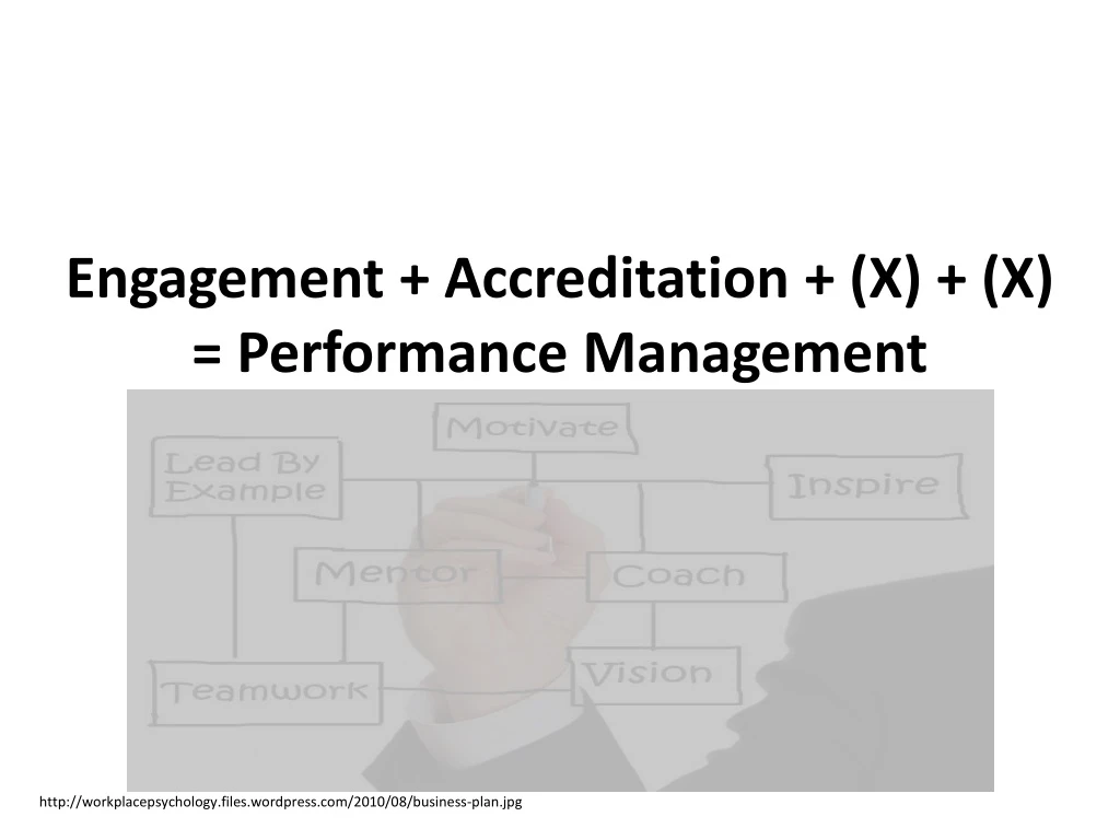 engagement accreditation x x performance management