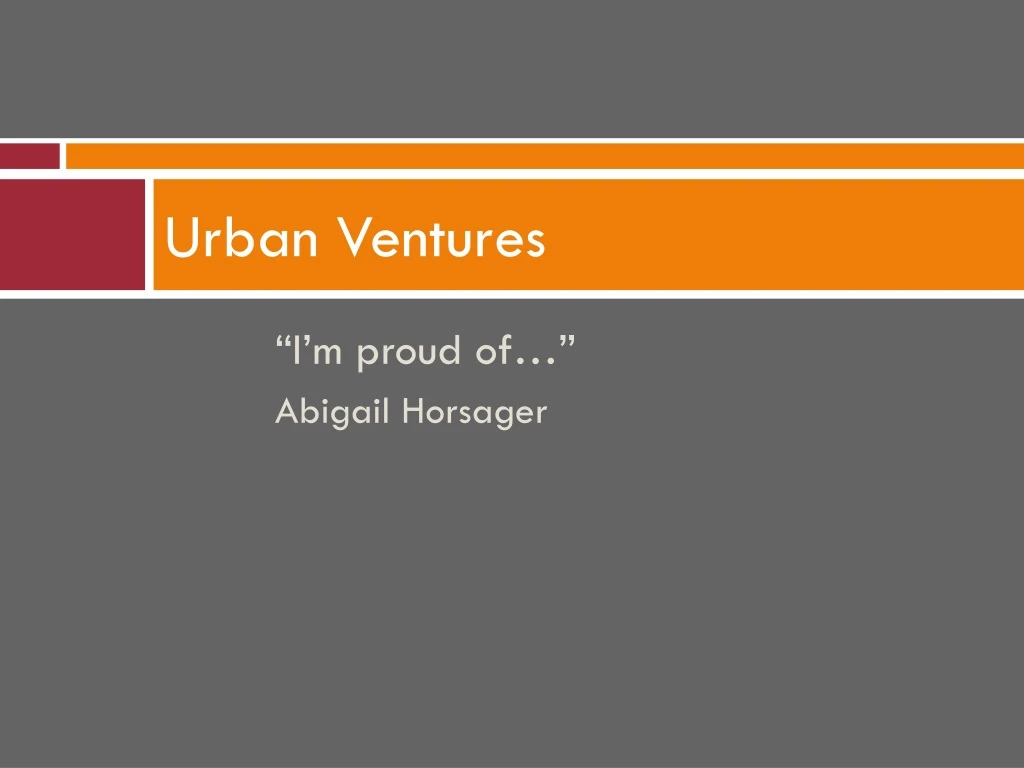 urban ventures