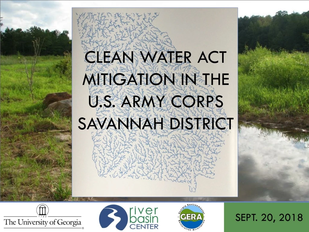clean water act mitigation in the u s army corps savannah district