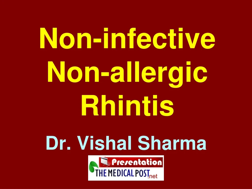 non infective non allergic rhintis