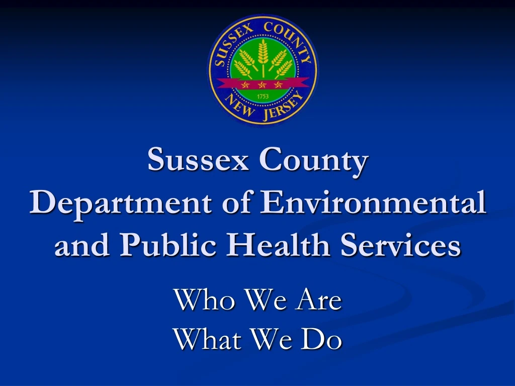 sussex county department of environmental and public health services
