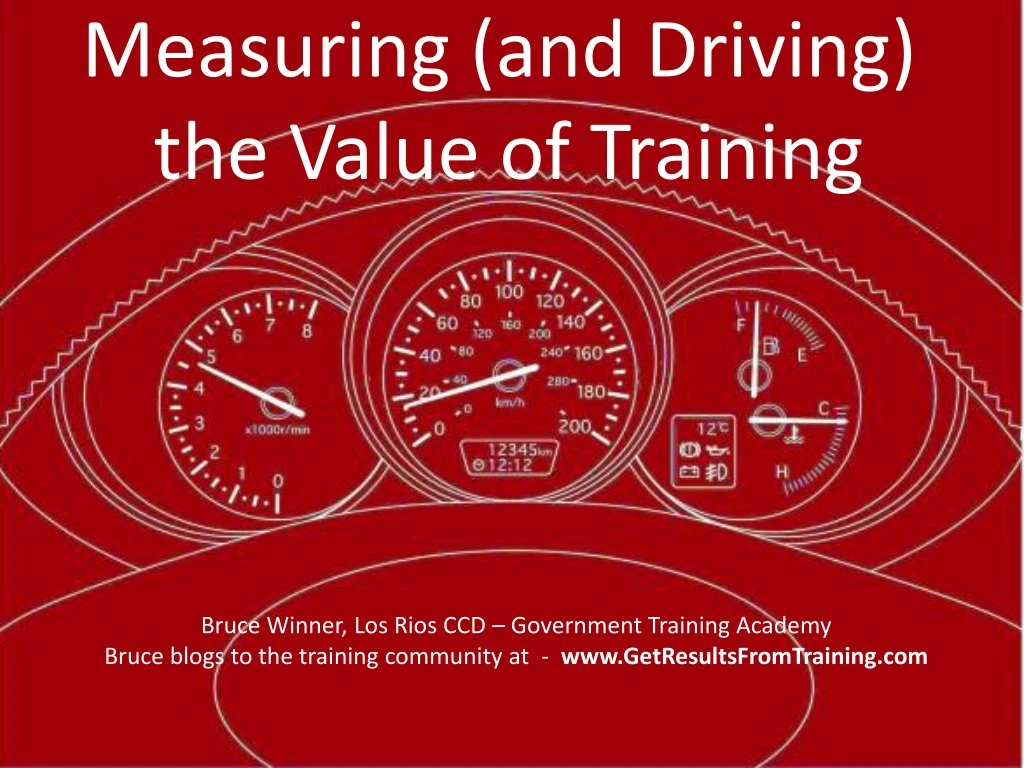 measuring and driving the value of training
