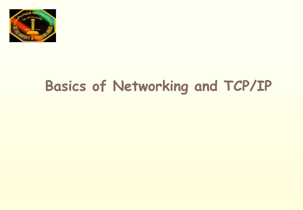 basics of networking and tcp ip