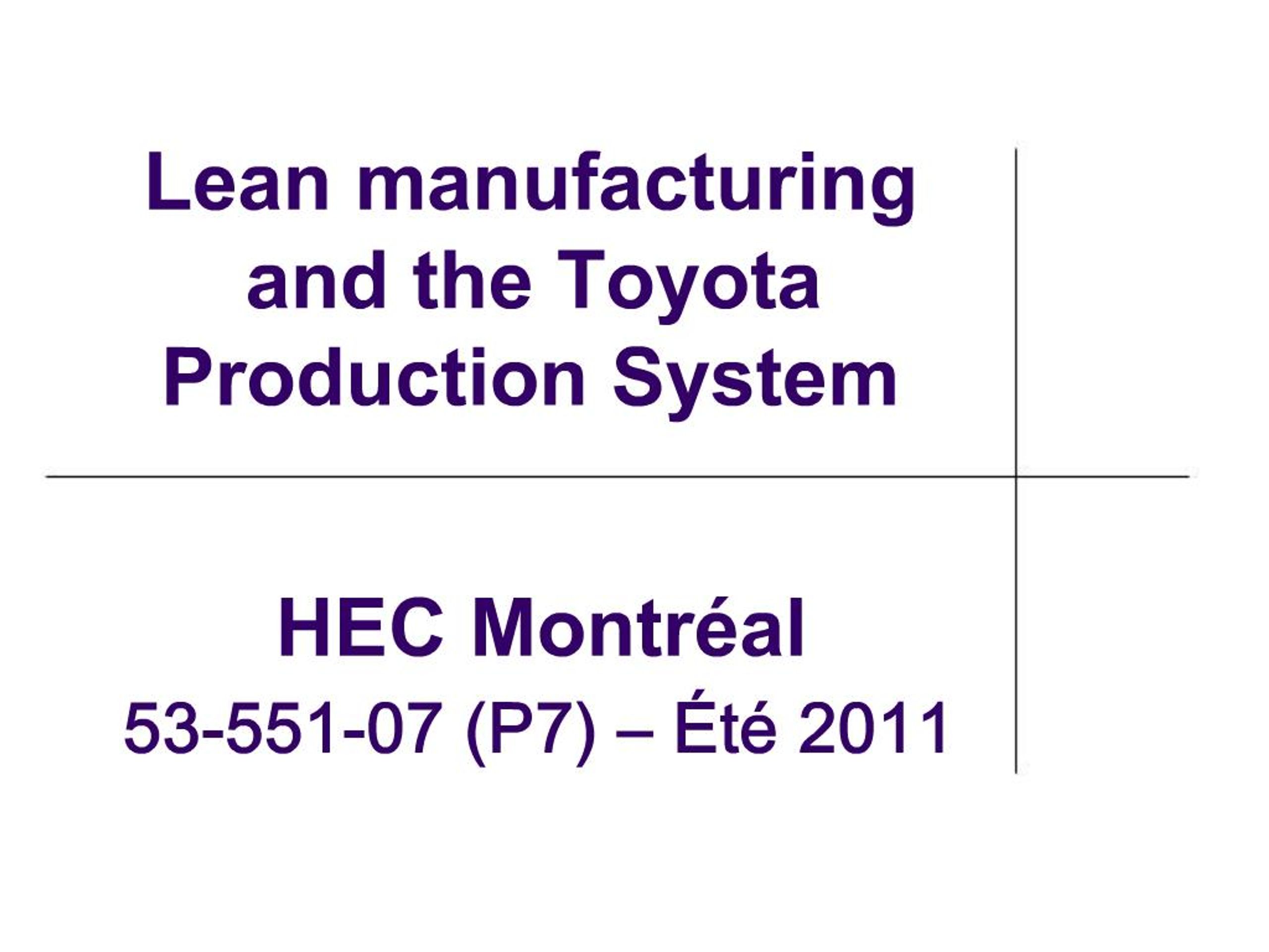 PPT - Lean manufacturing and the Toyota Production System PowerPoint ...