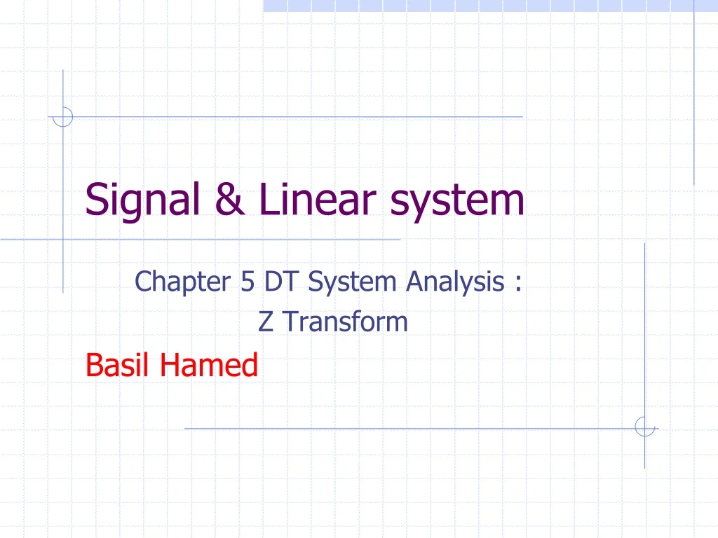 signal linear system