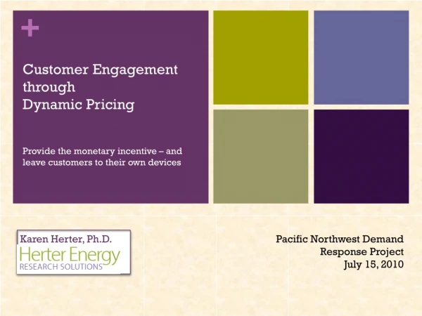 Customer Engagement through Dynamic Pricing
