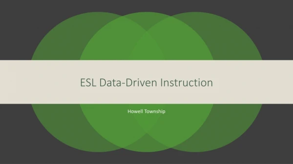 ESL Data-Driven Instruction