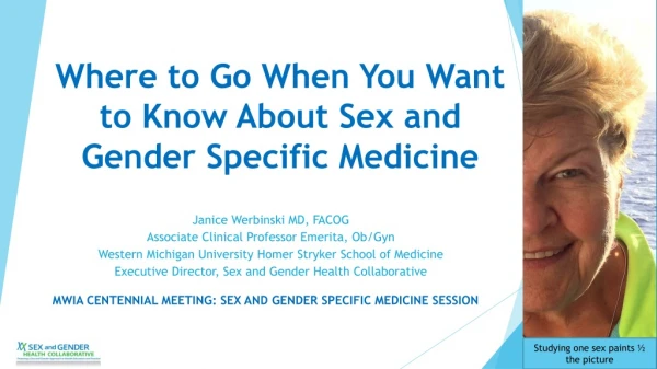 Where to Go When You Want to Know About Sex and Gender Specific Medicine