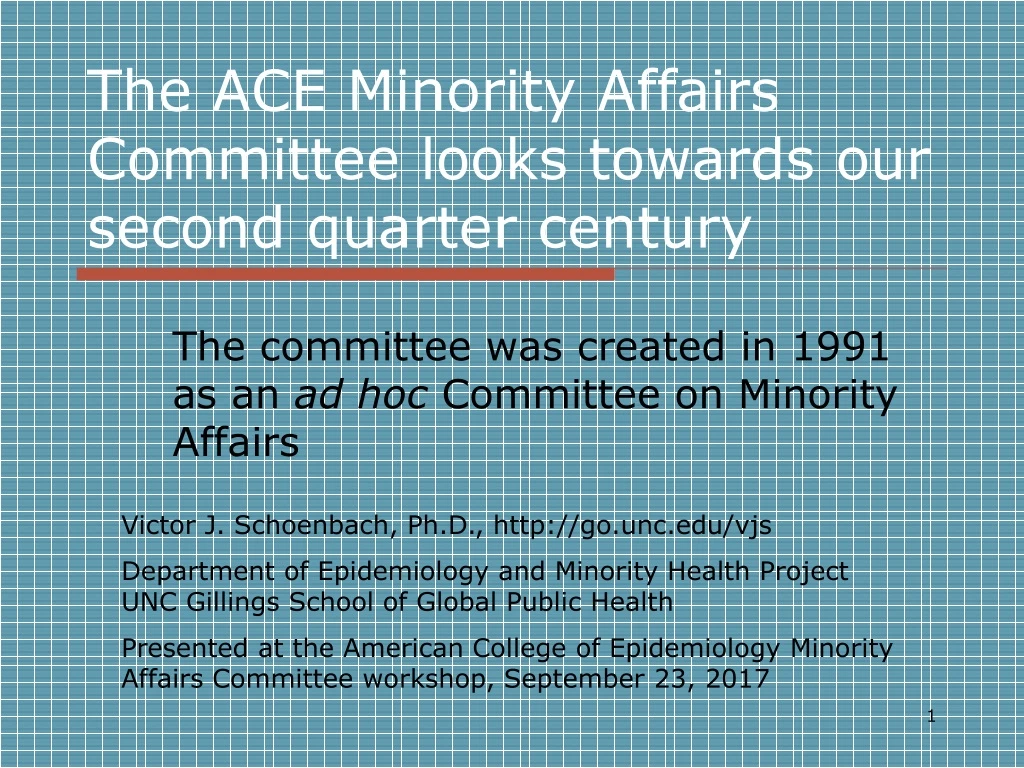 the ace minority affairs committee looks towards our second quarter century