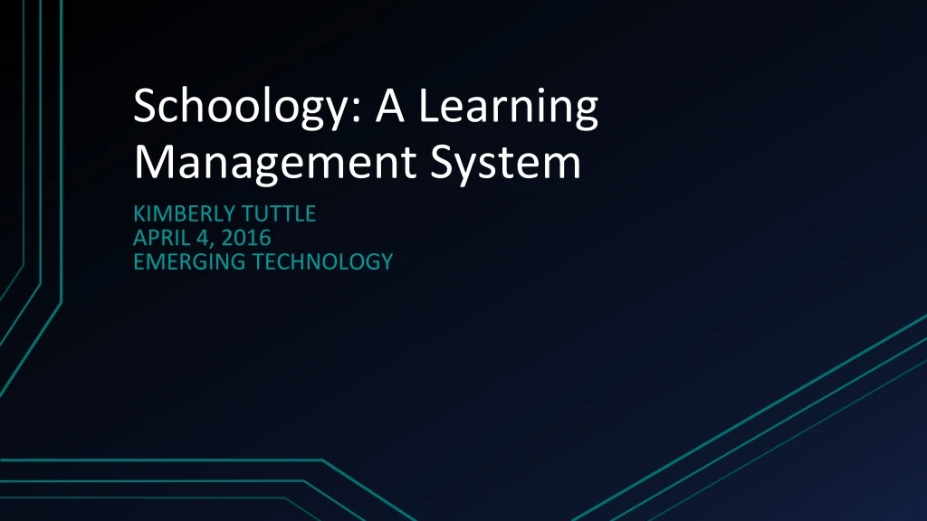 schoology a learning management system