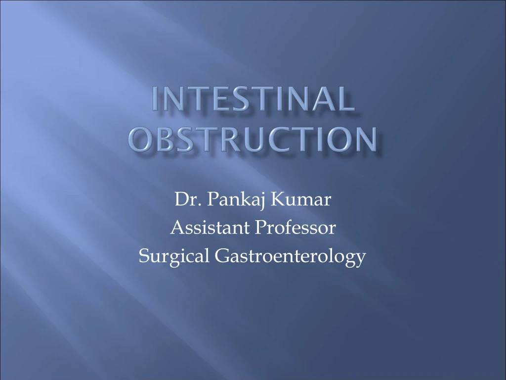 dr pankaj kumar assistant professor surgical gastroenterology