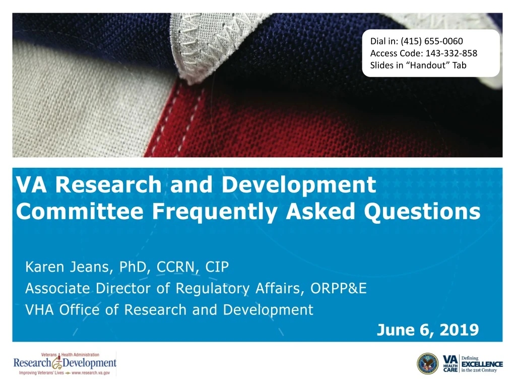 va research and development committee frequently asked questions