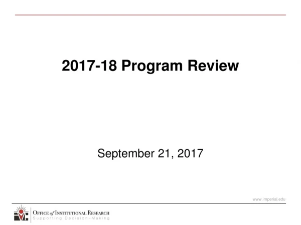 2017-18 Program Review