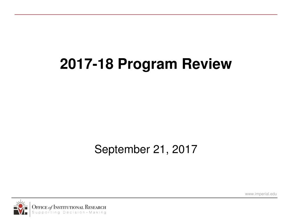 2017 18 program review