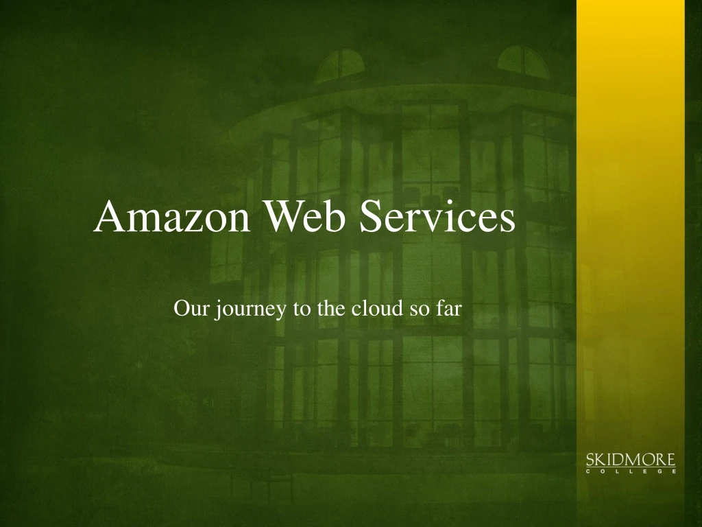 amazon web services our journey to the cloud