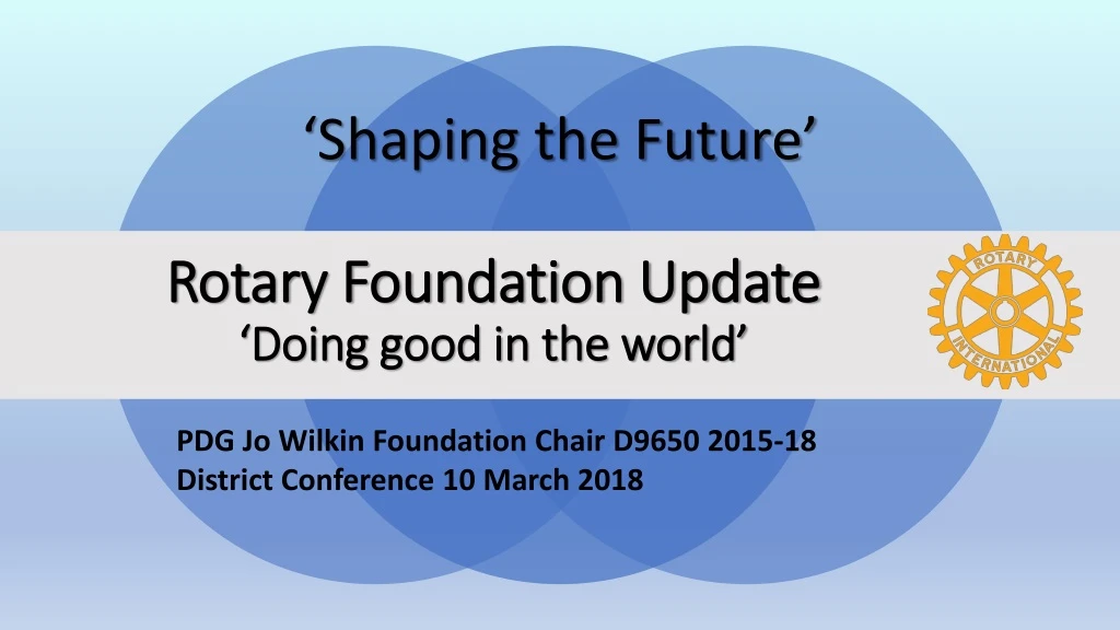 rotary foundation update doing good in the world