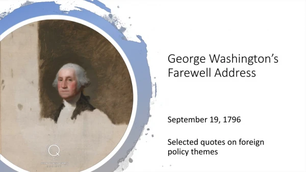 George Washington’s Farewell Address