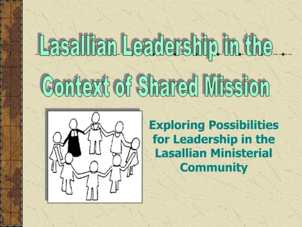 Lasallian Leadership in the Context of Shared Mission
