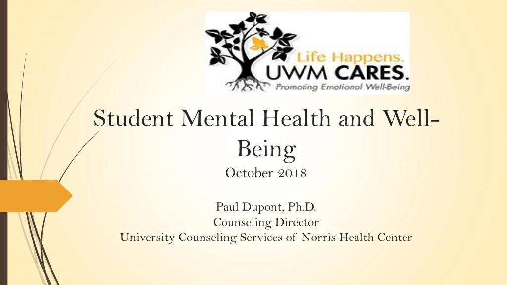 student mental health and well being october 2018
