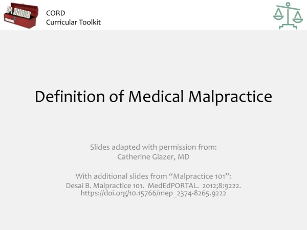 Definition of Medical Malpractice