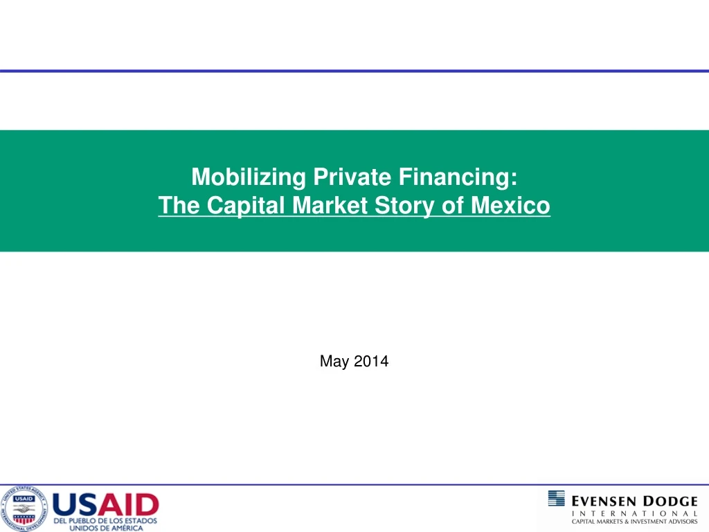 mobilizing private financing the capital market