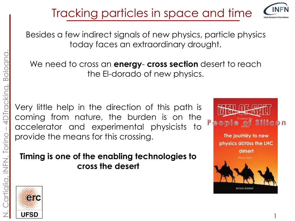 tracking particles in space and time